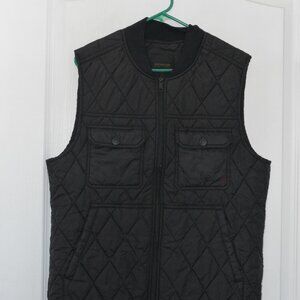 Brothers and Sons Men's Quilted Varsity Vest size Medium Black